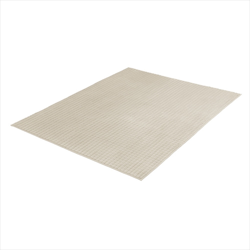 ラグ ラビットファー調 グリッド 185×240cm ORG-G1824 アイボリー