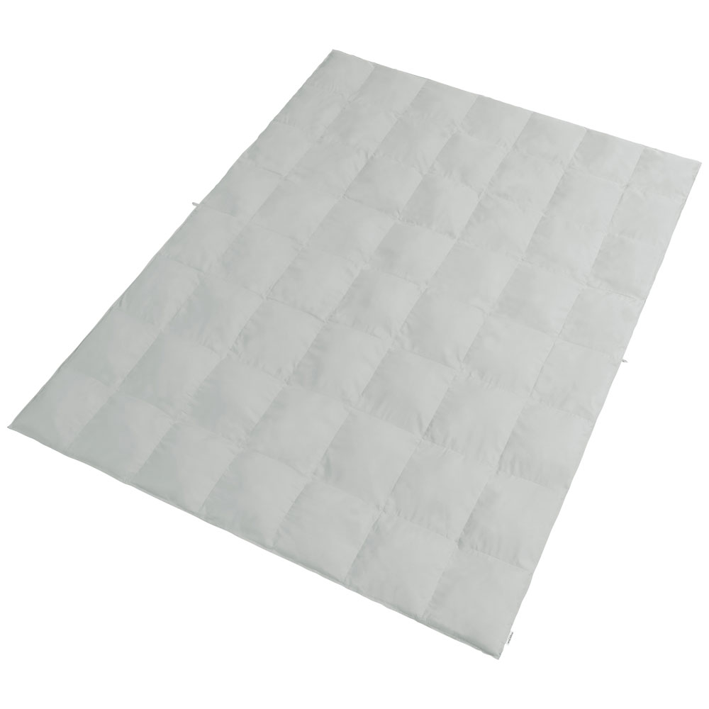 人工羽毛布団 1.3kg セミダブル 吸湿発熱 手洗い可 グレー