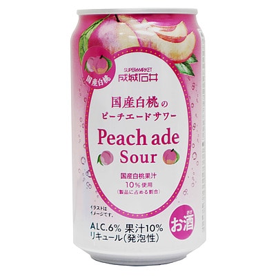【送料込み】成城石井 国産白桃のピーチエードサワー 350ml×24本【ケース販売】