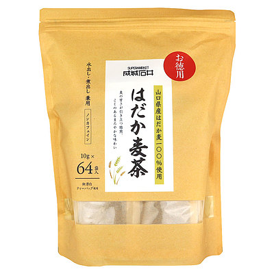 成城石井 山口県産はだか麦100%使用はだか麦茶【お徳用】10g×64袋 | D+