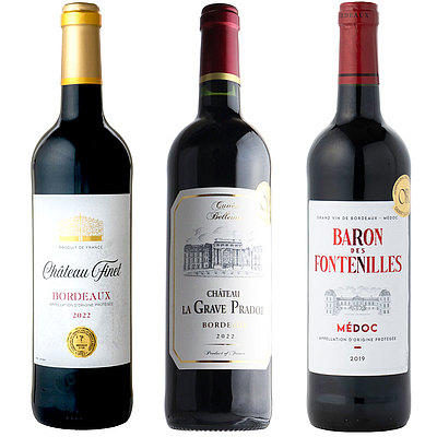 フランス ボルドー金賞赤ワイン 3本セット 750ml×3本