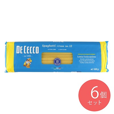 ディチェコ #12 スパゲティ 1.9mm 500g×6個〔1900〕