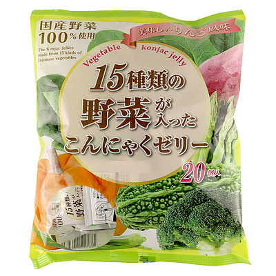休ジェイ・ファーム 15種の野菜入こんにゃくゼリー20個