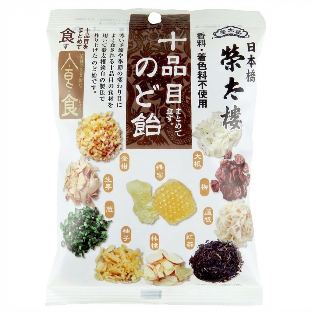 榮太樓總本舗 十品目のど飴 80g