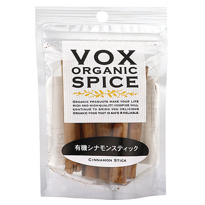 ヴォークススパイス 有機シナモンスティック（袋） 5本
