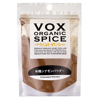 ヴォークススパイス 有機シナモンパウダー（袋） 25g