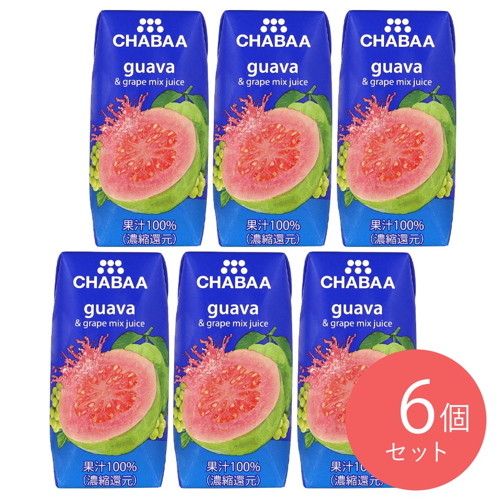 CHABAA グァバミックスジュース 180ml×6個