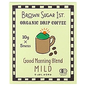 ブラウンシュガーファースト オーガニックドリップコーヒーグッドモーニングブレンドマイルド 10g×5P
