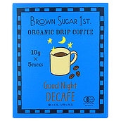 ブラウンシュガーファースト オーガニックドリップコーヒーグッドナイトデカフェ 10g×5P