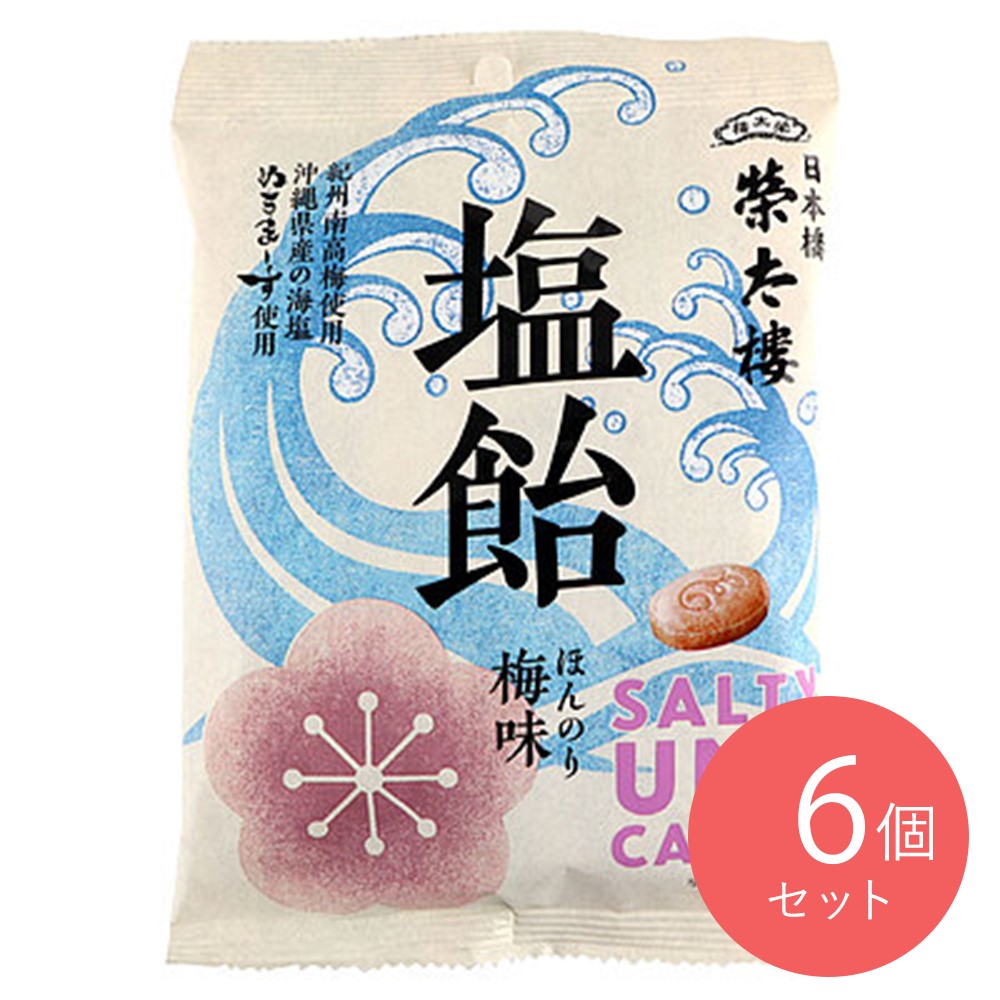 榮太樓總本鋪 塩飴 ほんのり梅味 80g×6袋