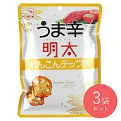 カモ井食品工業 うま辛明太れんこんチップス 27g×3袋