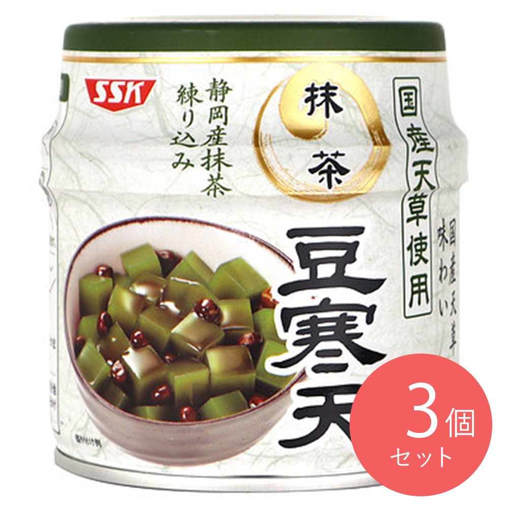 清水食品 国産天草使用 抹茶豆寒天 固形量130g×3個