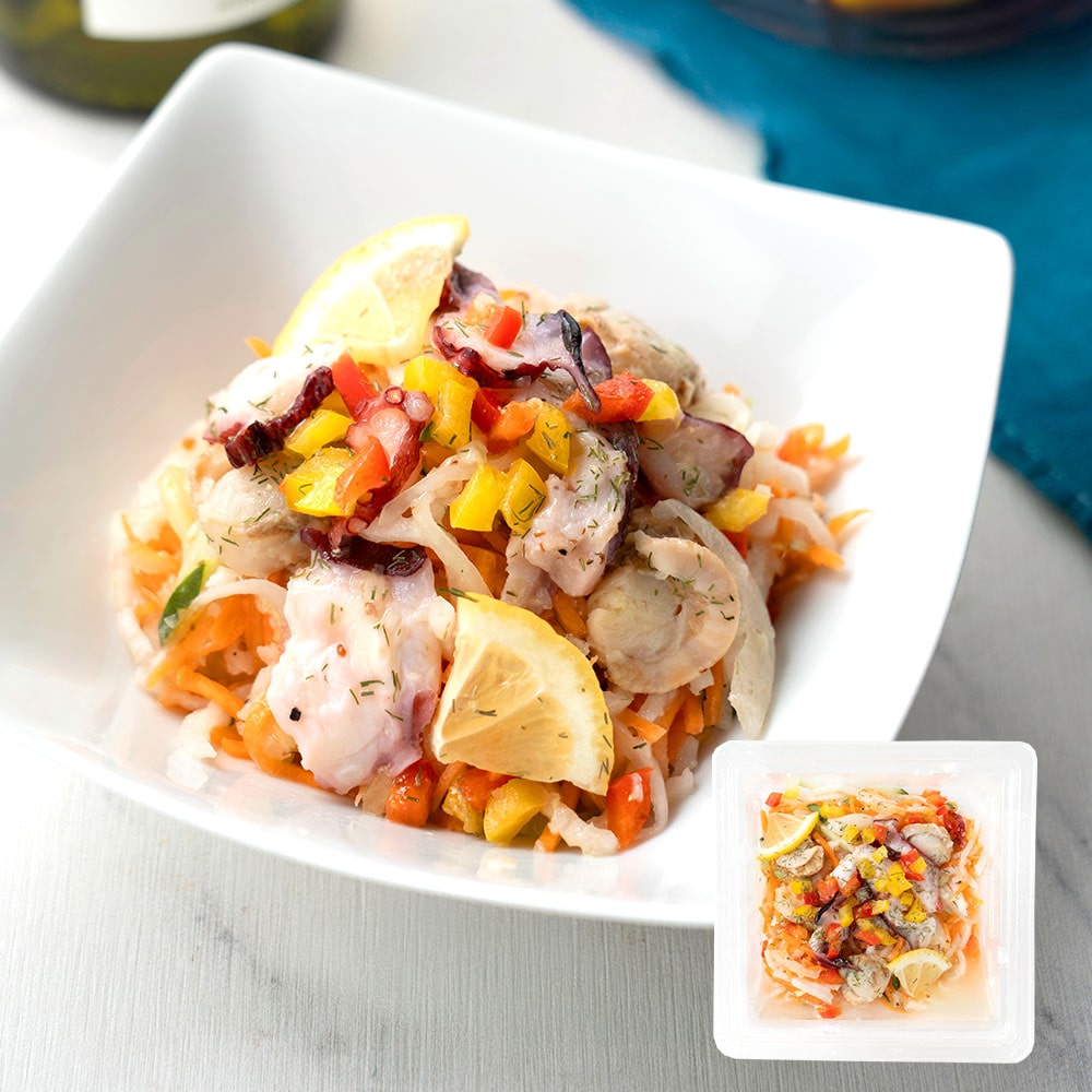 成城石井自家製 ディル香るタコと帆立のレモンマリネ 【250kcal以下】 1個 | D+2 / 消費期限：発送日より3日間