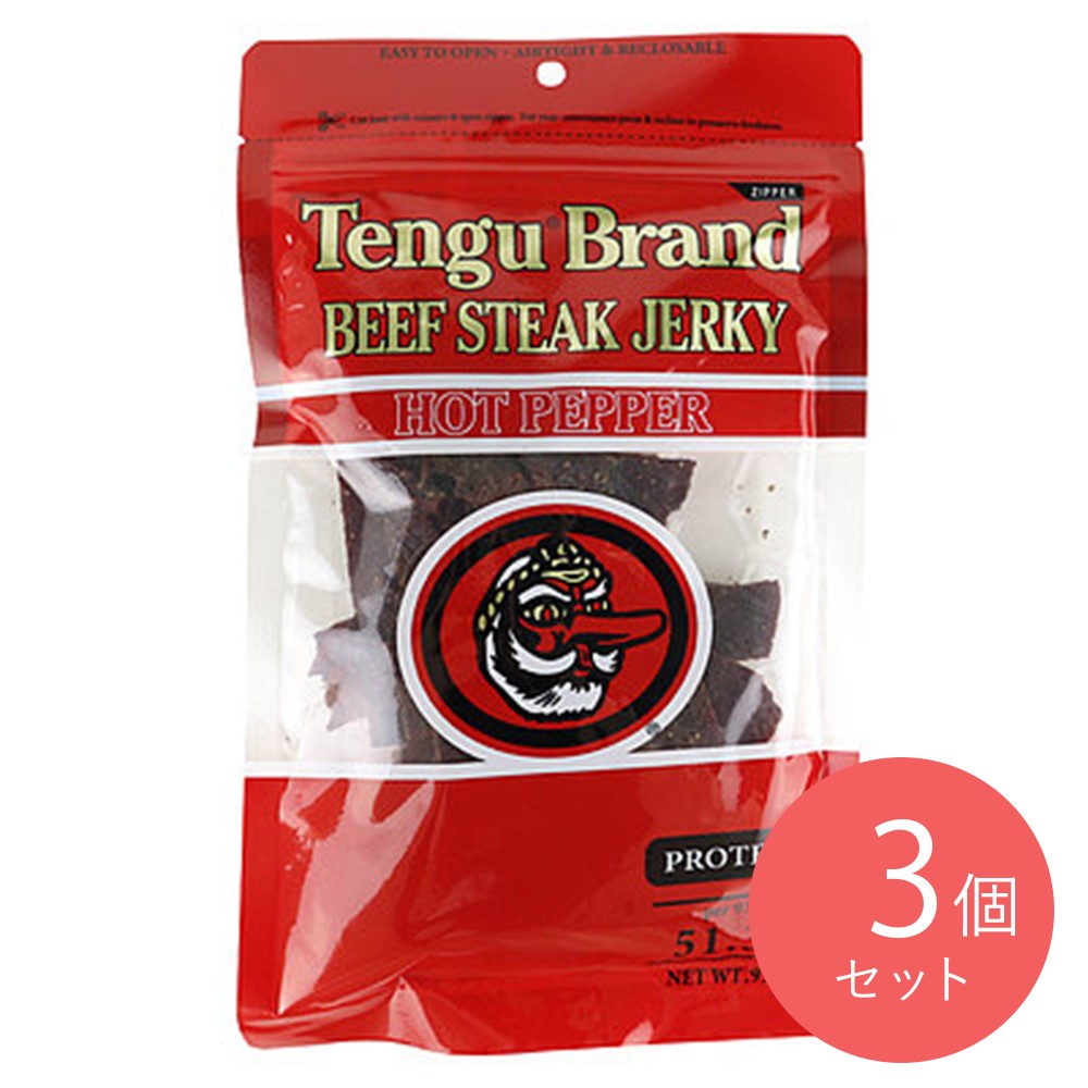 テング ビーフステーキジャーキー ホット 93g×3袋
