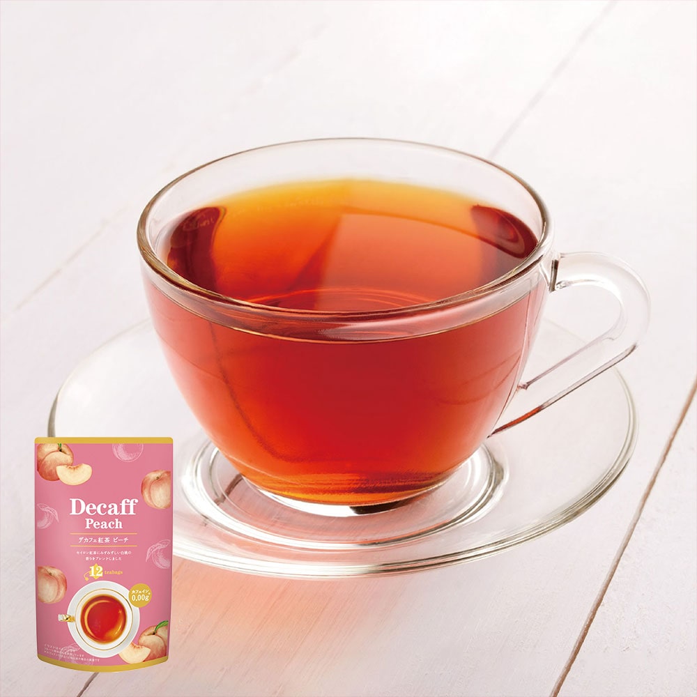 日本緑茶センター デカフェ紅茶ピーチ 12p