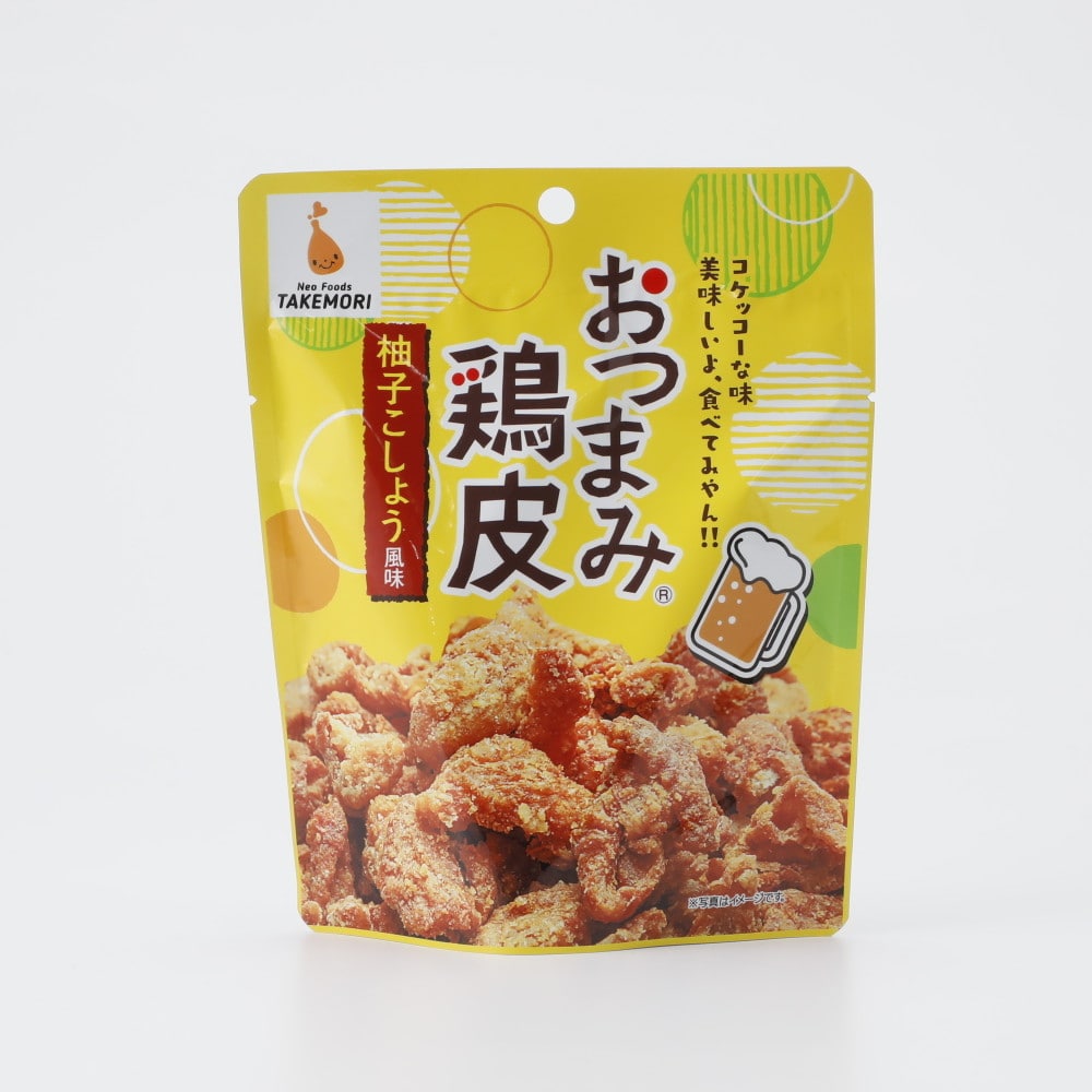 ネオフーズ竹森 おつまみ鶏皮 柚子こしょう風味 50g
