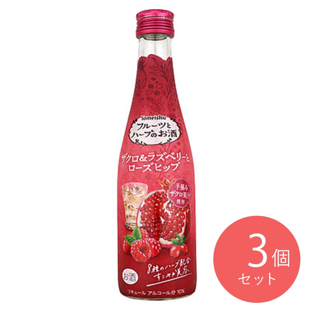 養命酒製造 フルーツとハーブのお酒ザクロ&ラズベリー 300ml×3本