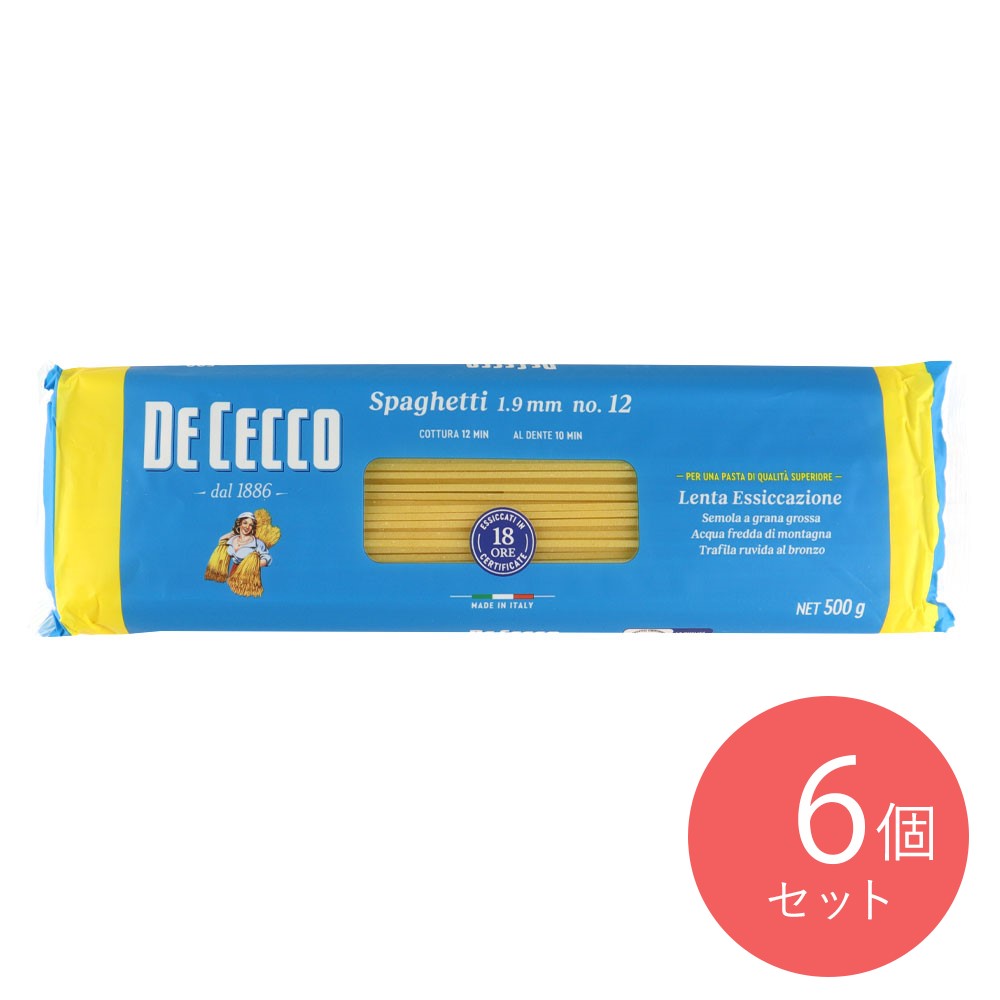 ディチェコ #12 スパゲティ 1.9mm 500g×6個〔1900〕