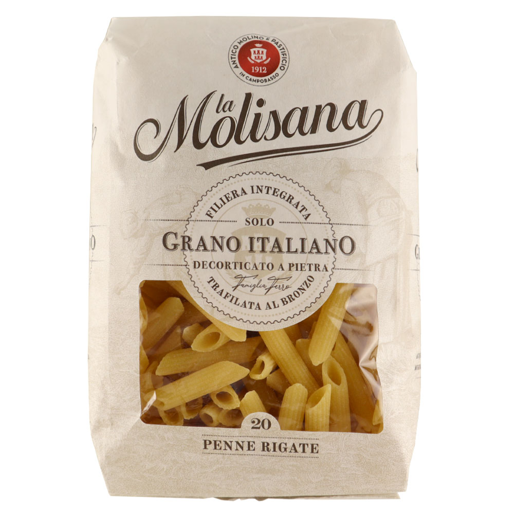 ラ・モリサーナ ペンネ・リガーテ・ブロンズN20 500g