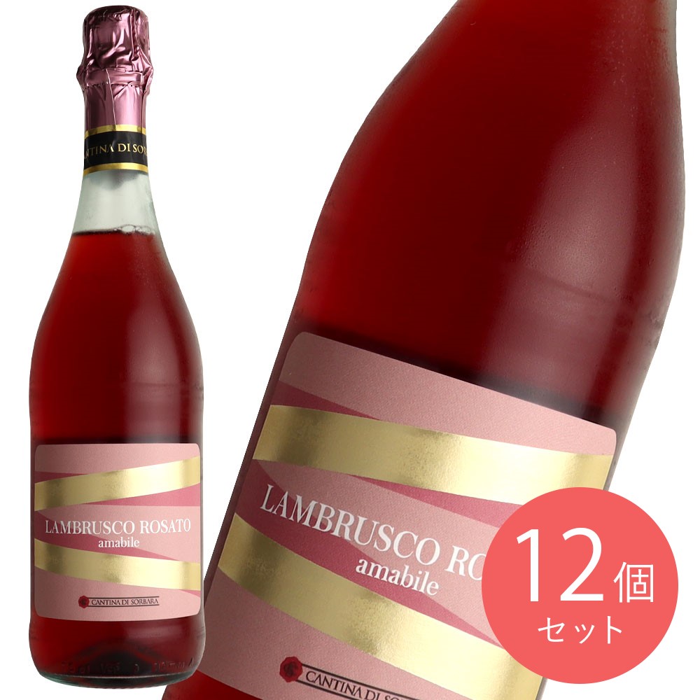 イタリア エミリア・ロマーニャ ランブルスコ アマービレ ロゼ DOP 750ml×12本【ケース販売】