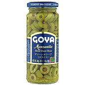 GOYA グリーンオリーブ スライス 固形量 163g×3個