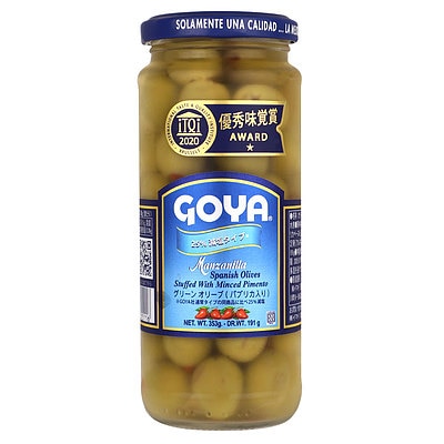 GOYA グリーンオリーブ減塩パプリカペースト詰め固形量191g