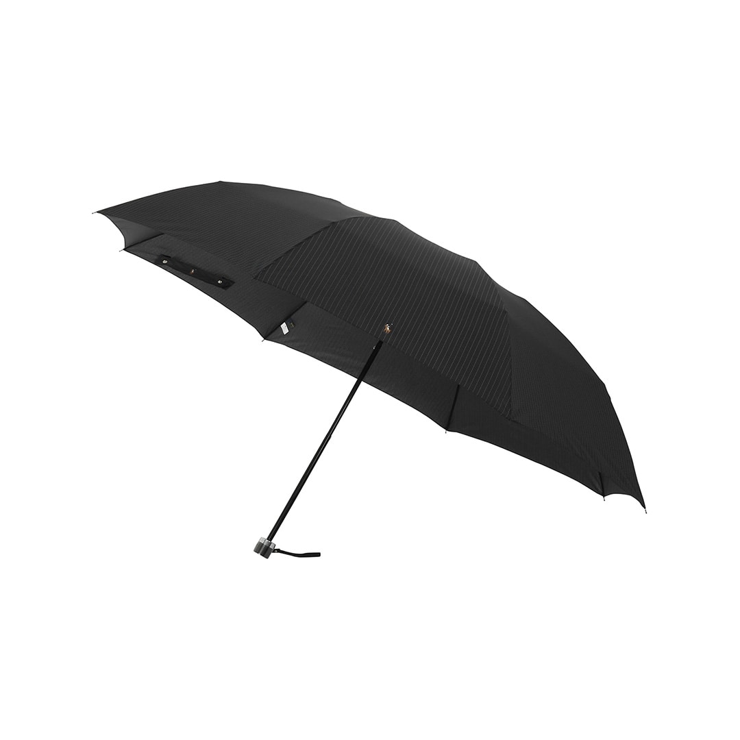 RALPH LAUREN ストライプ ロゴ 大寸 70cm 紳士 ミニ 傘 折りたたみ傘 ブラック 傘