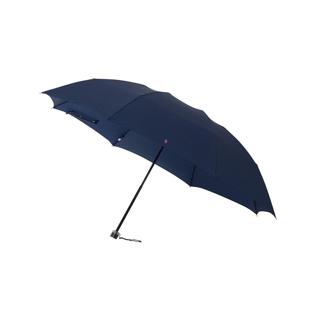 RALPH LAUREN ストライプ ロゴ 大寸 70cm 紳士 ミニ 傘 折りたたみ傘 