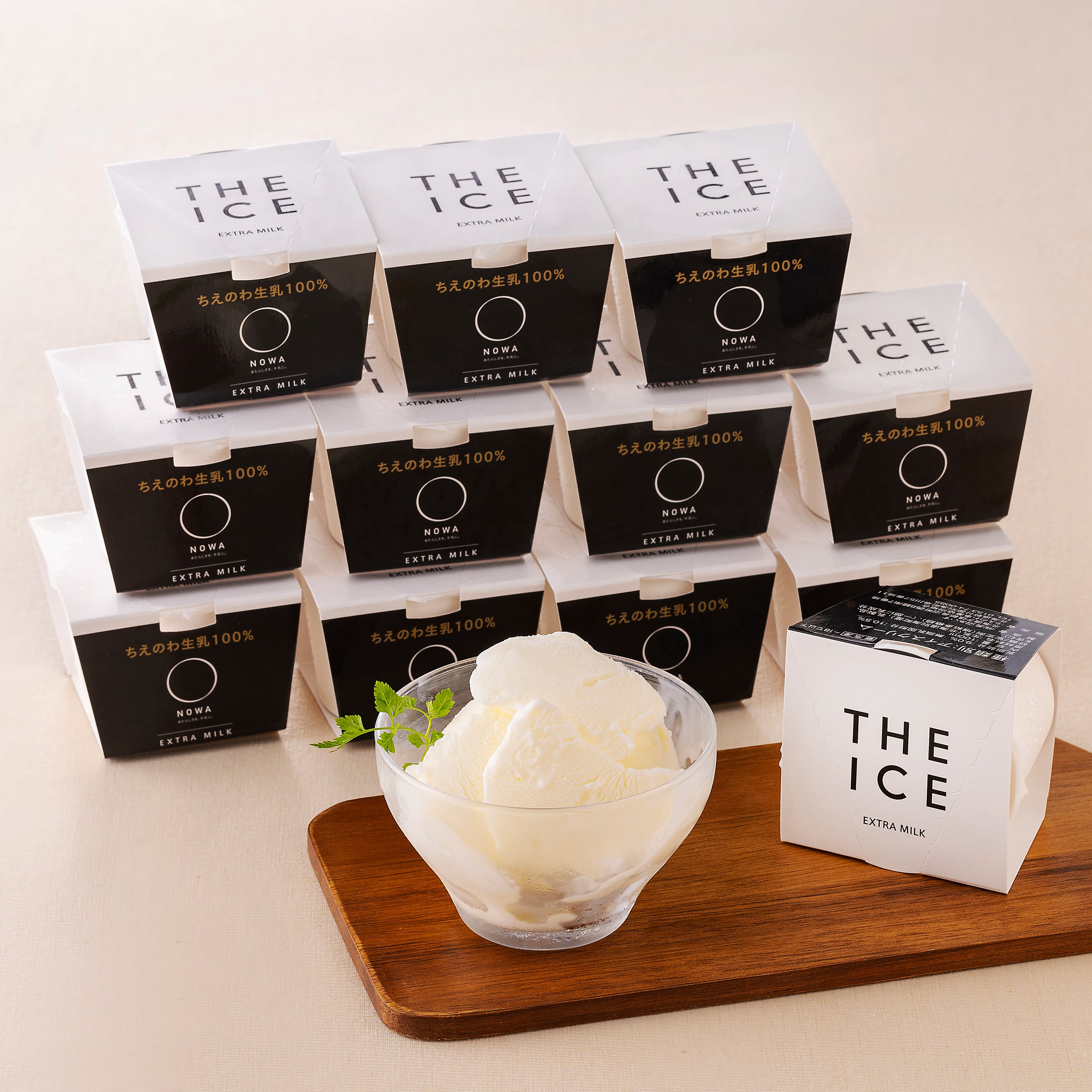 【冷凍】＜ちえのわ事業協同組合＞　「THE ICE」エキストラミルク12個（アイスクリーム）