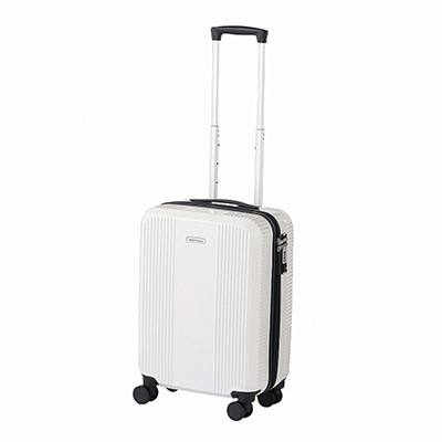 <ワールドトラベラー> 34L機内持込スーツケース【ホワイトカーボン】