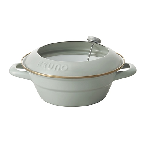 <BRUNO>ホーロー天ぷら鍋 20cm【ブルーグリーン】
