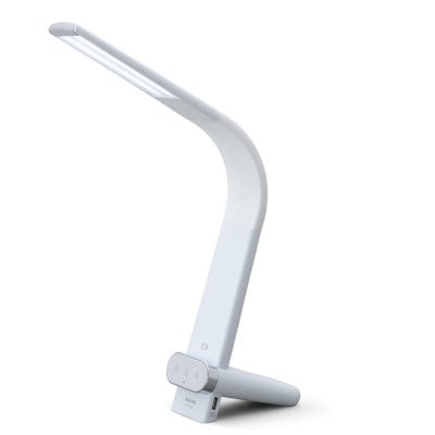 ＜アイリスオーヤマ＞LEDデスクライトQi充電シリーズ 縦置きタイプ 調光・調色【ホワイト】
