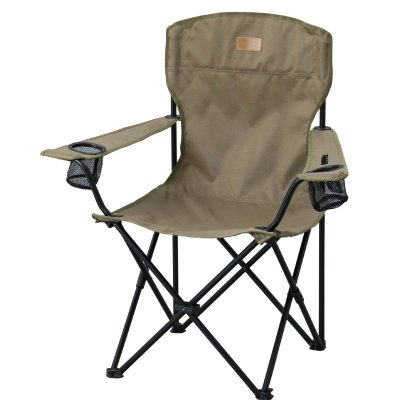 ＜アイリスオーヤマ＞キャンプチェア　ハイタイプ【カーキ】