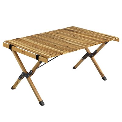 ＜アイリスオーヤマ＞ウッドロールテーブル