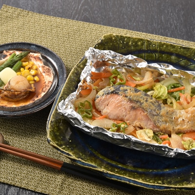 【冷凍】北海道　鮭のちゃんちゃん焼きと帆立バター焼き