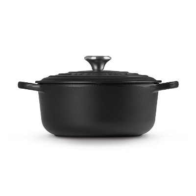 <ル・クルーゼ> シグニチャー ココット・ロンド 18cm 【マットブラック】
