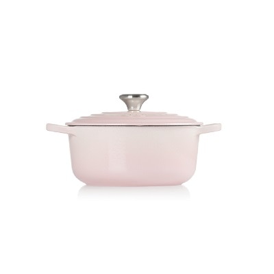 <ル・クルーゼ> シグニチャー ココット・ロンド 20cm 【シェルピンク】