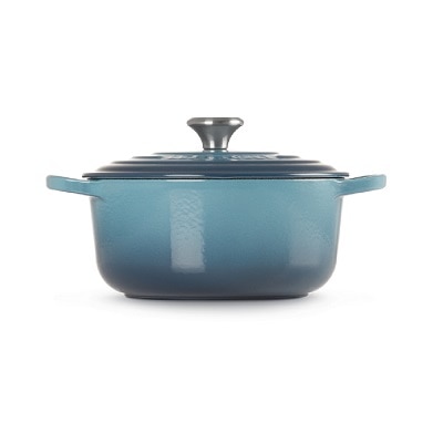 <ル・クルーゼ> シグニチャー ココット・ロンド 22cm 【マリンブルー】