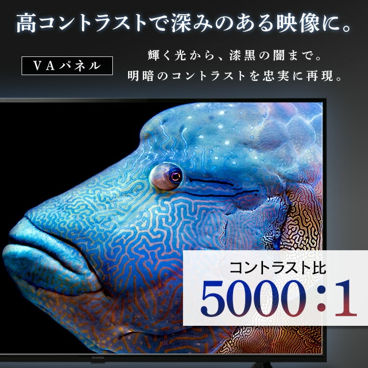 4K対応液晶テレビ 43V Fiona 43UB10PC ブラック: アイリスオーヤマ公式