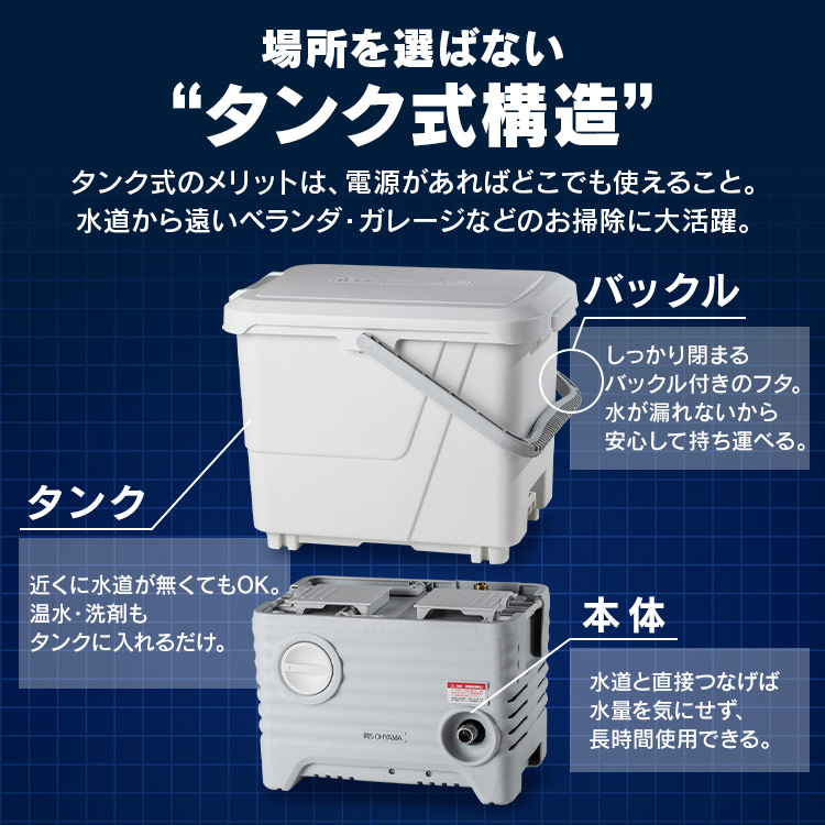 タンク式高圧洗浄機 ベランダクリーナーセット ホワイト SBT-512N