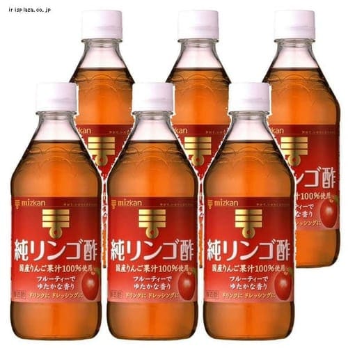 ミツカン 【6本】純リンゴ酢 500ml 酢 お酢 ビネガー りんご酢 調味料 ドリンク ドレッシング サラダ 健康 Mizkan