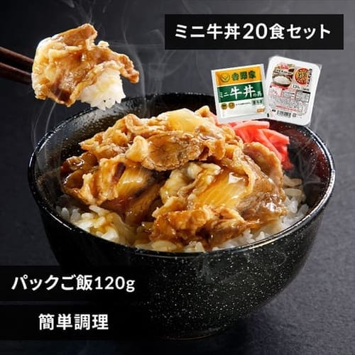 吉野家 冷凍牛丼の具 ミニ 80g 20食セット パックご飯 120g×20パック