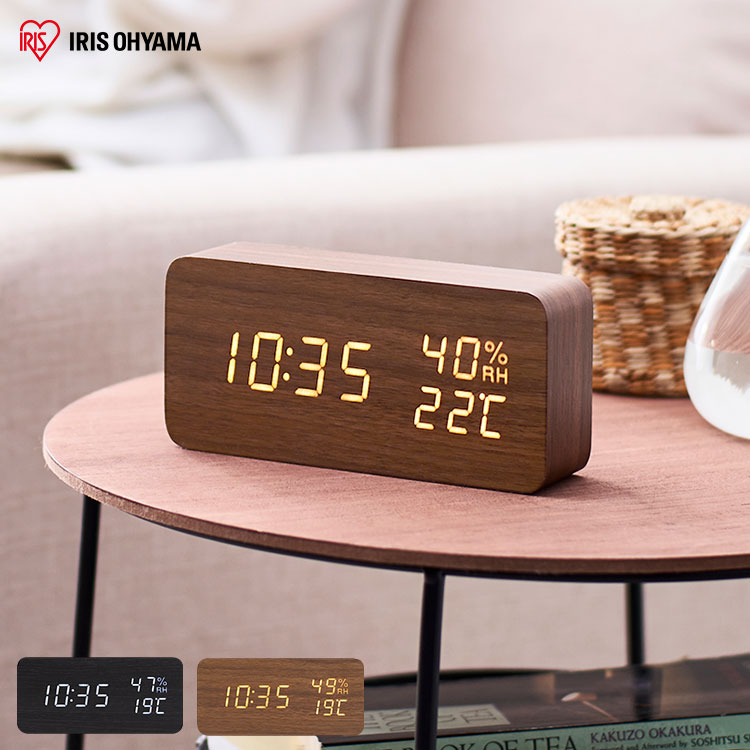 デジタル置時計 ICW-01WH-W ホワイト