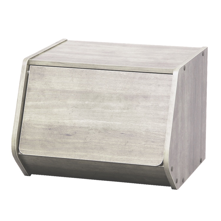 スタックボックス 扉付き ヴィンテージホワイト