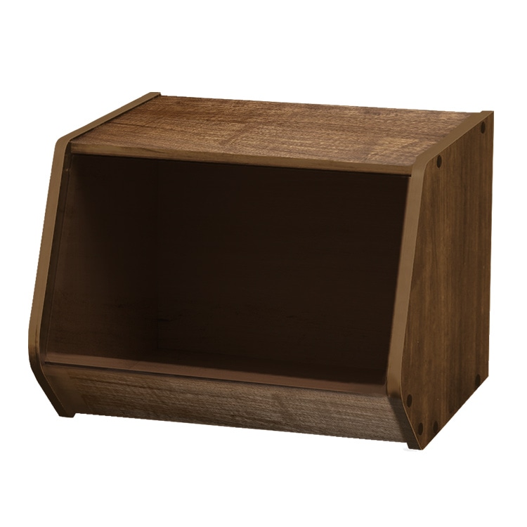 スタックボックス オープンタインプ ミッドブラウン