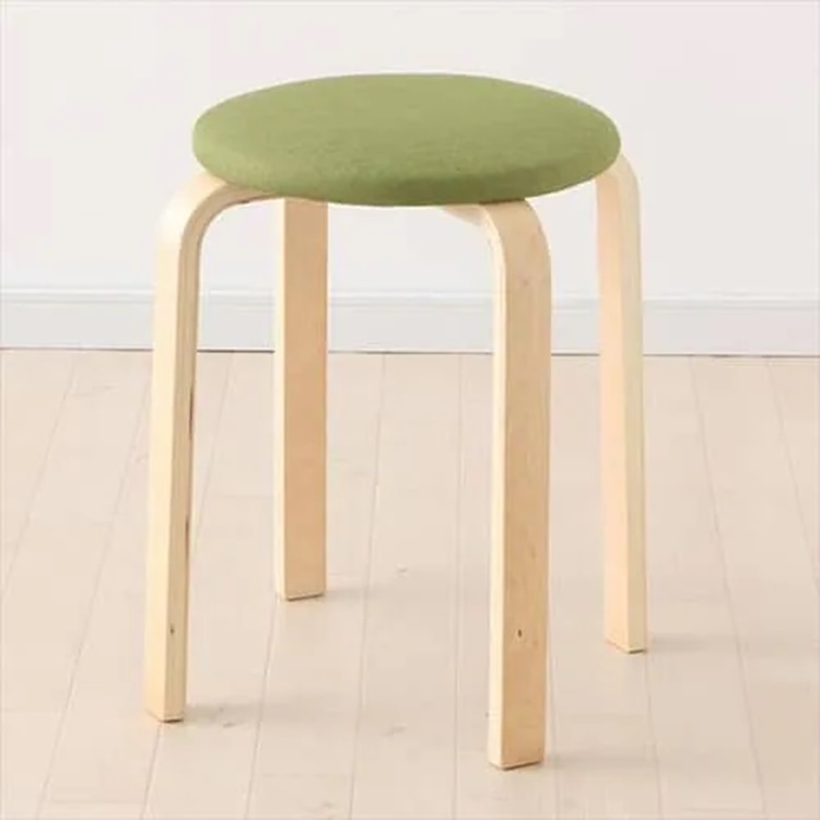 木製スツール ファブリック SL-02F グリーン