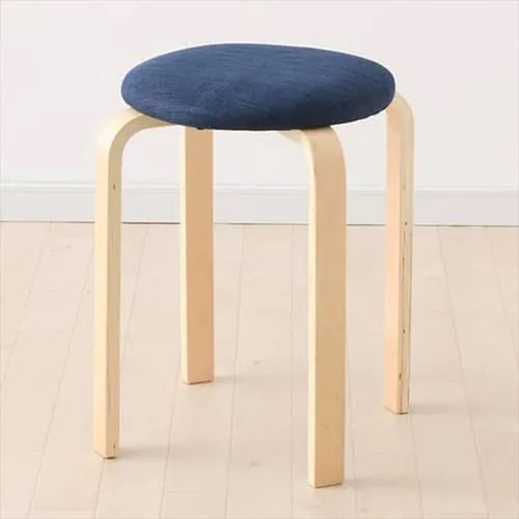 木製スツール ファブリック SL-02F ネイビー