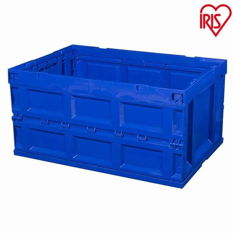 ハード折りたたみコンテナ HDOC-75L ダークブルー/クリア