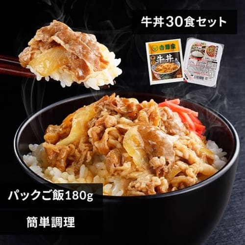 吉野家 冷凍牛丼の具 ミニ 80g 20食セット パックご飯 150g×24パック