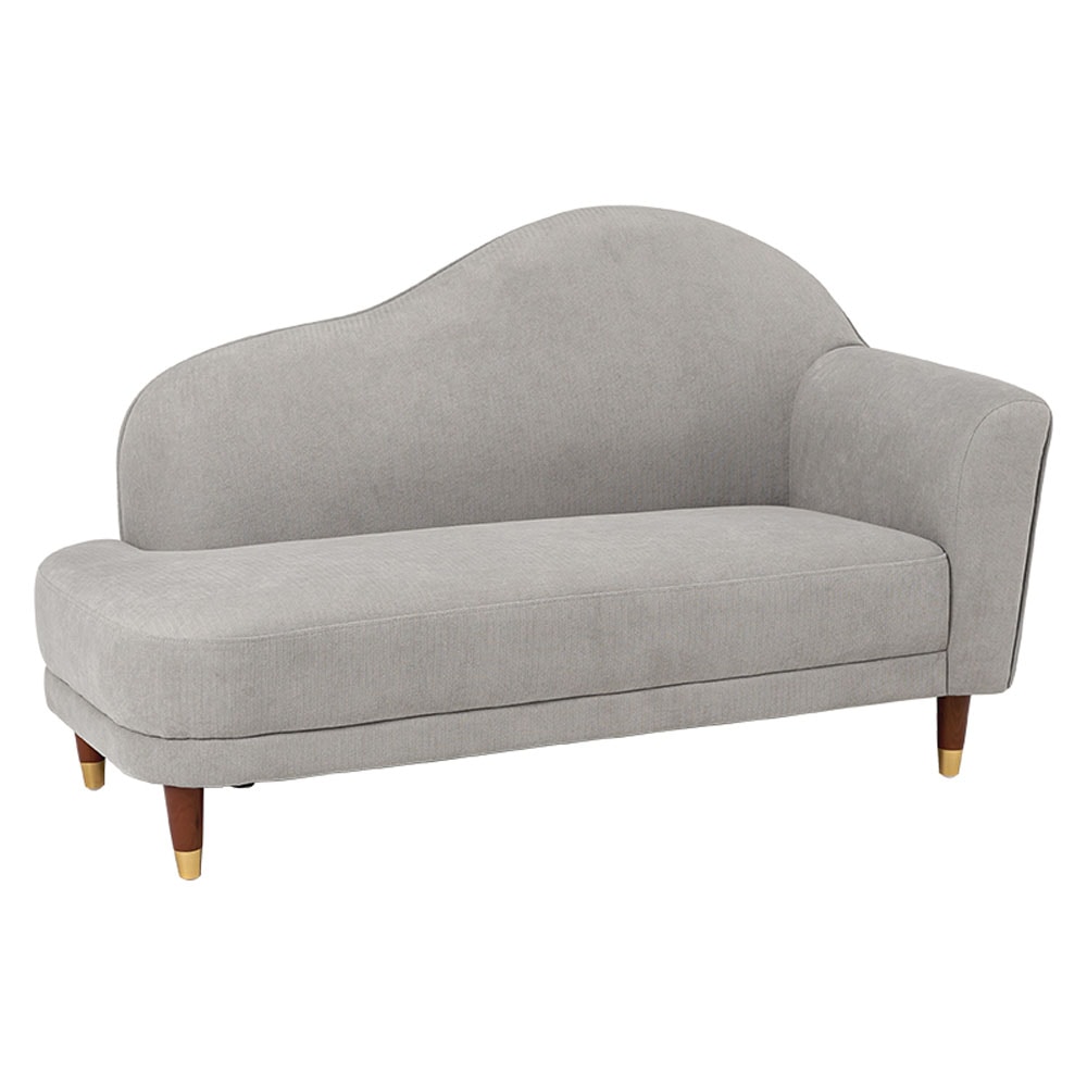 ソファ カリーナ左肘 ライトグレー【時間指定不可】【同梱不可】